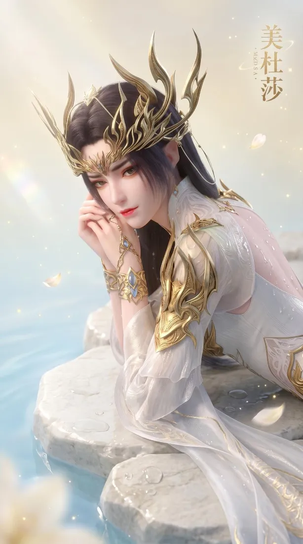 美杜莎手机壁纸｜斗破苍穹国漫角色背景图片 - 白衣仙气古风女神「哲风壁纸」