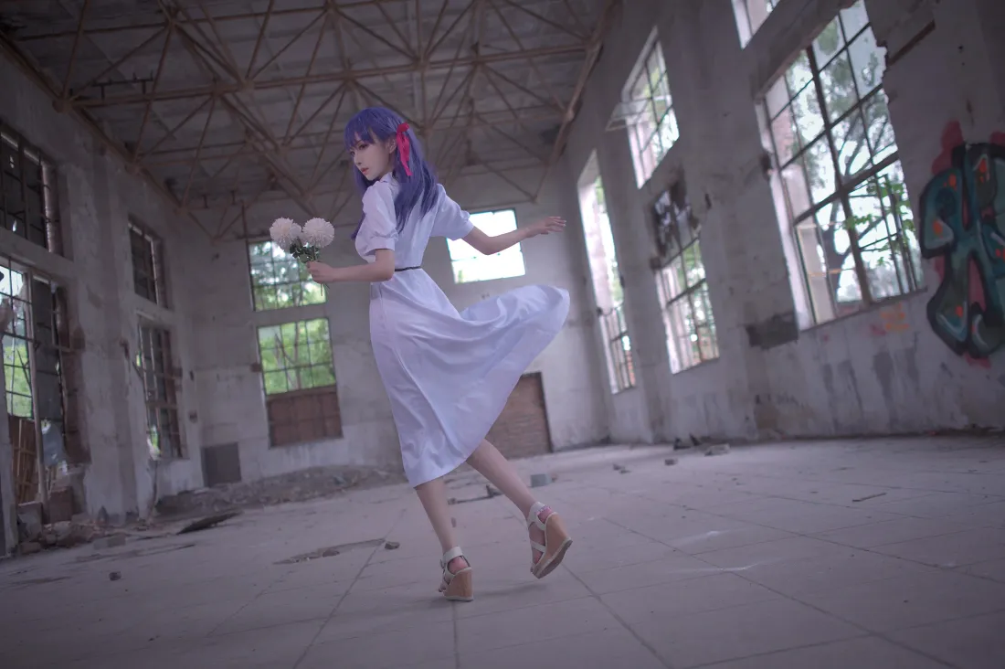 4k间桐樱壁纸｜废弃厂房背景图片 - Shika小鹿鹿cosplay「哲风壁纸」