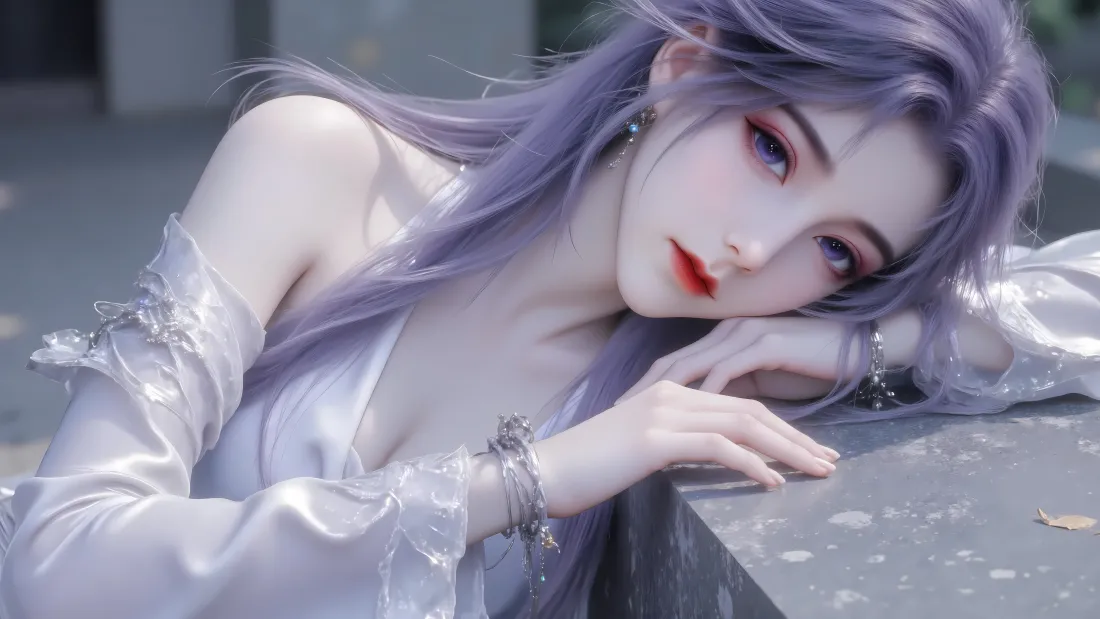 6k云霄壁纸｜师兄啊师兄角色背景图片 - 紫发古风仙女「哲风壁纸」