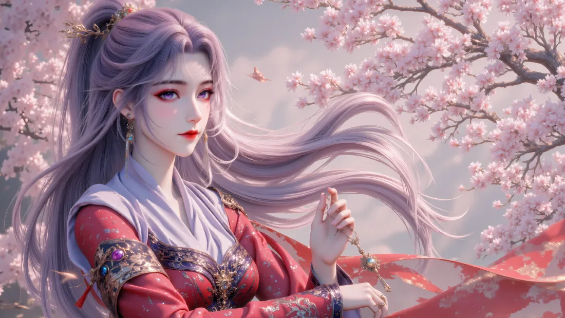 6k云霄壁纸｜桃花古风仙侠背景图片 - 师兄啊师兄国漫女神「哲风壁纸」
