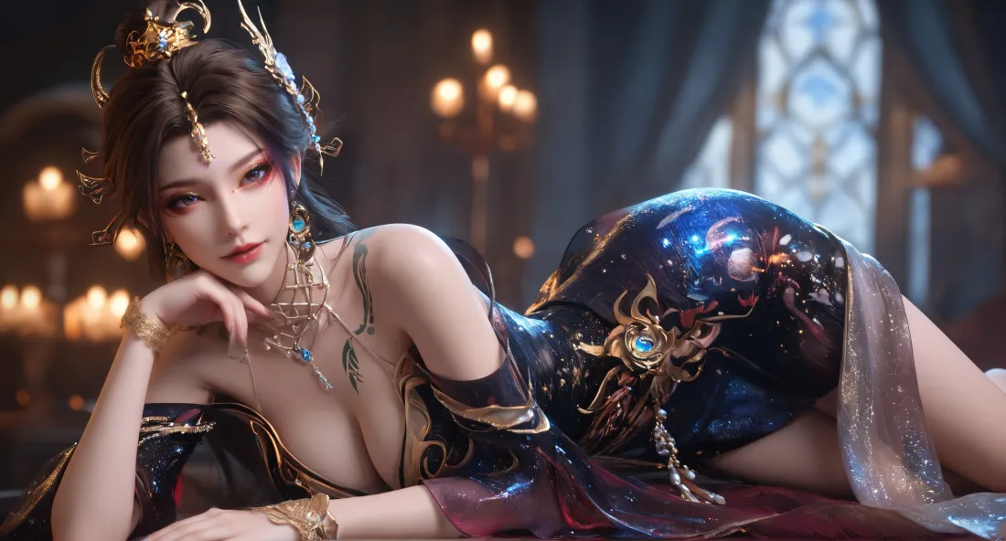 4k古佩儿壁纸｜百炼成神国漫背景图片 - 古风御姐性感女神「哲风壁纸」