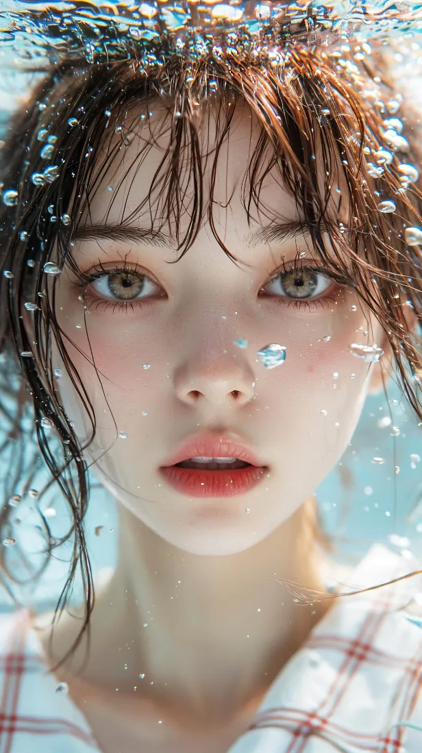 水下二次元少女手机壁纸｜清透水景背景图片 - 氛围感插画「哲风壁纸」