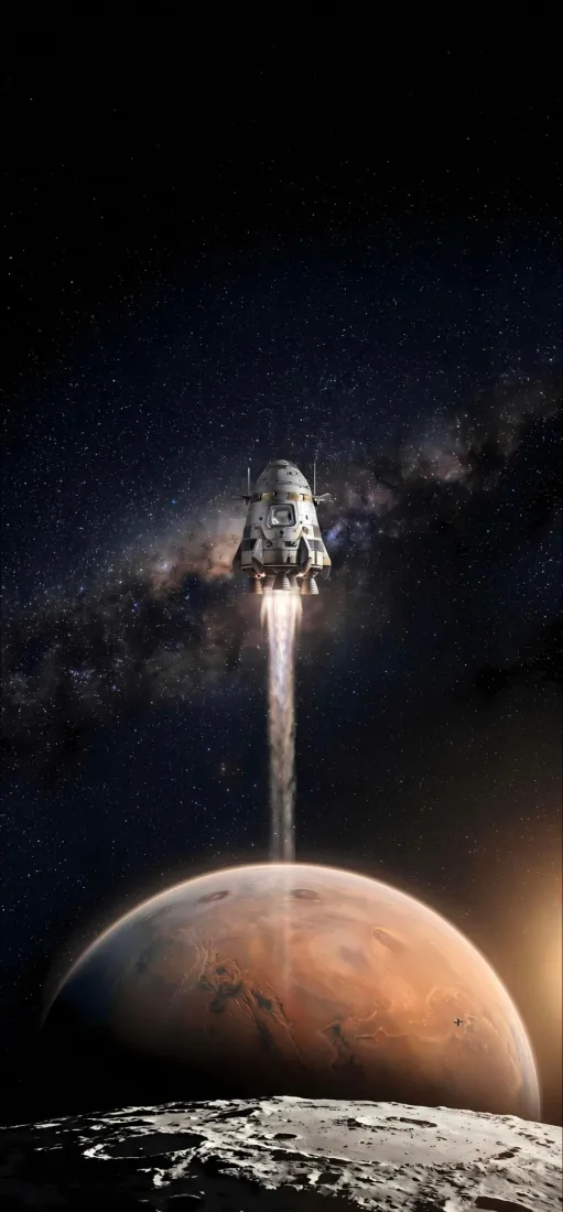 星舰发射手机壁纸｜宇宙行星背景图片 - 科幻太空「哲风壁纸」