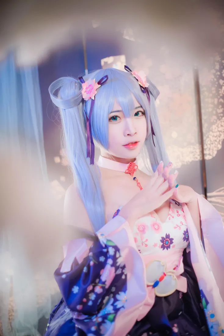 樱花初音手机壁纸｜和风室内背景图片 - 二佐Nisacos作品「哲风壁纸」