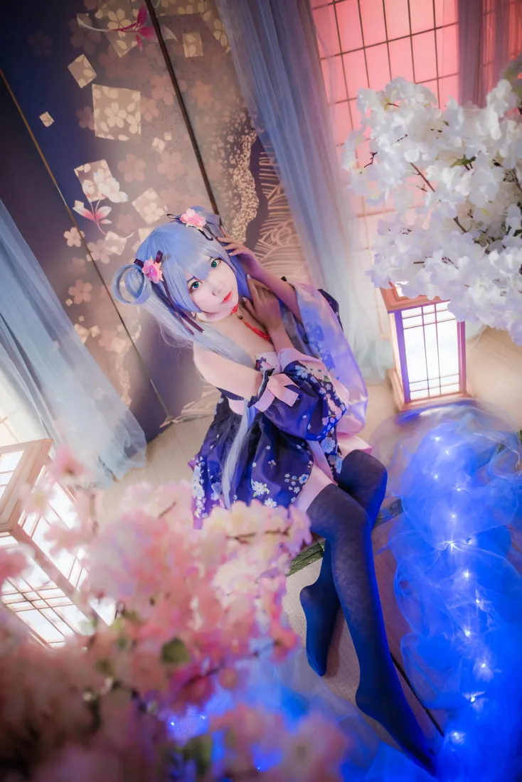 樱花初音手机壁纸｜日式樱花场景背景图片 - 二佐Nisa cos写真「哲风壁纸」