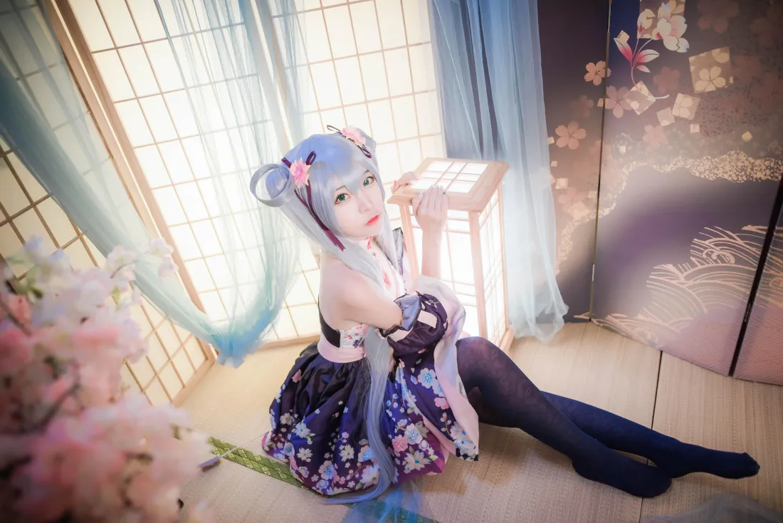 5k樱花初音壁纸｜日式室内背景图片 - 二佐Nisa cosplay「哲风壁纸」