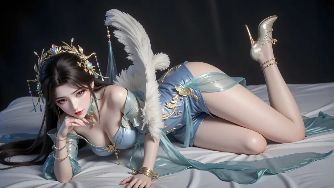 3k溪幼琴壁纸｜百炼成神动漫背景图片 - 古风羽翼美女「哲风壁纸」