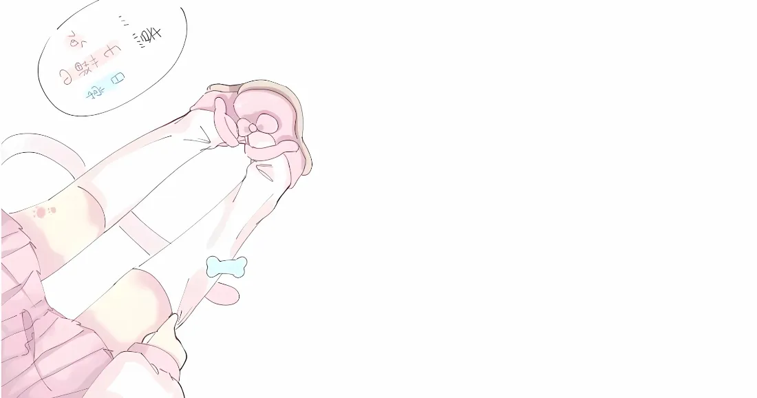 2k软萌可爱二次元猫娘壁纸｜粉色治愈背景图片 - 毛茸茸猫尾巴「哲风壁纸」