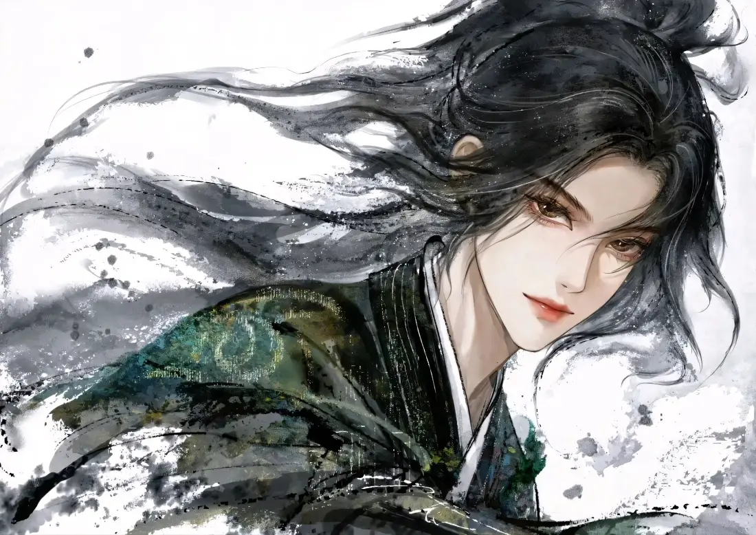 2k剑来壁纸｜水墨画古风青衫背景图片 - 仙侠美男「哲风壁纸」