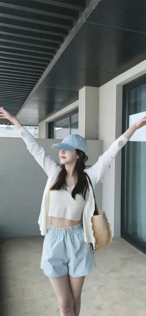 赵露思手机壁纸｜休闲清爽穿搭背景图片 - 元气活力少女「哲风壁纸」