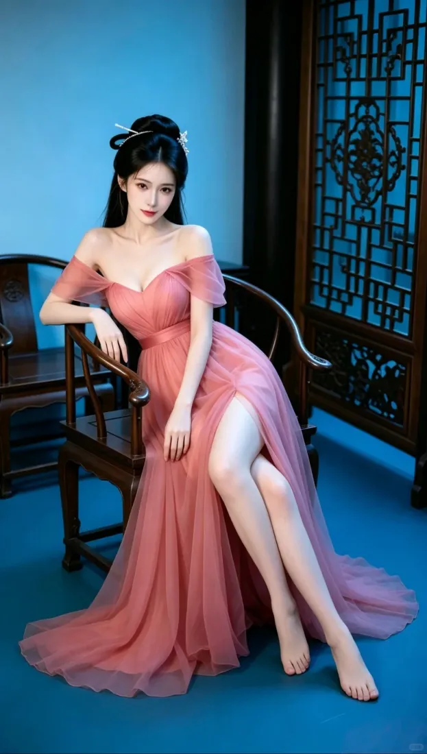 粉裙古风美女手机壁纸｜中式室内背景图片 - 氛围感写真「哲风壁纸」