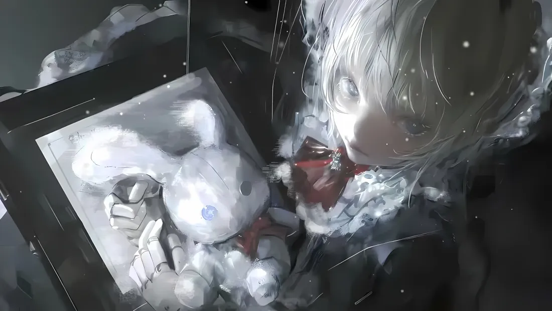 2k暗黑少女壁纸｜机械玩偶背景图片 - 二次元暗黑插画「哲风壁纸」