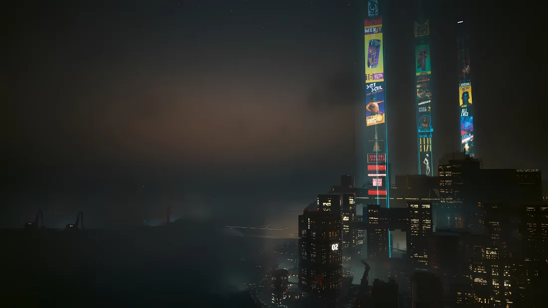 2k赛博朋克2077壁纸｜夜之城夜景背景图片 - 科幻霓虹都市「哲风壁纸」
