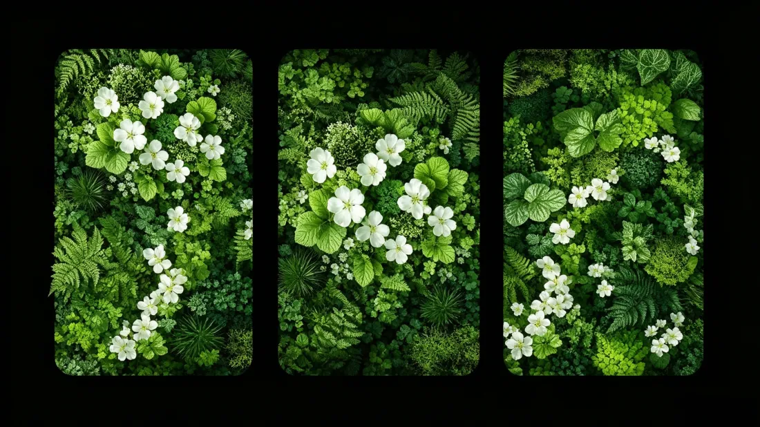 3k绿色植物壁纸｜清新小白花背景图片 - 治愈三屏护眼「哲风壁纸」
