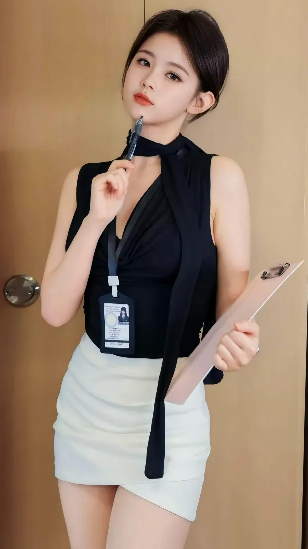 职场美女手机壁纸｜职业装穿搭室内背景图片 - 气质养眼「哲风壁纸」