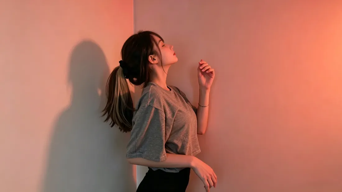 3k氛围感马尾女生壁纸｜暖调光影背景图片 - 气质侧颜人像「哲风壁纸」