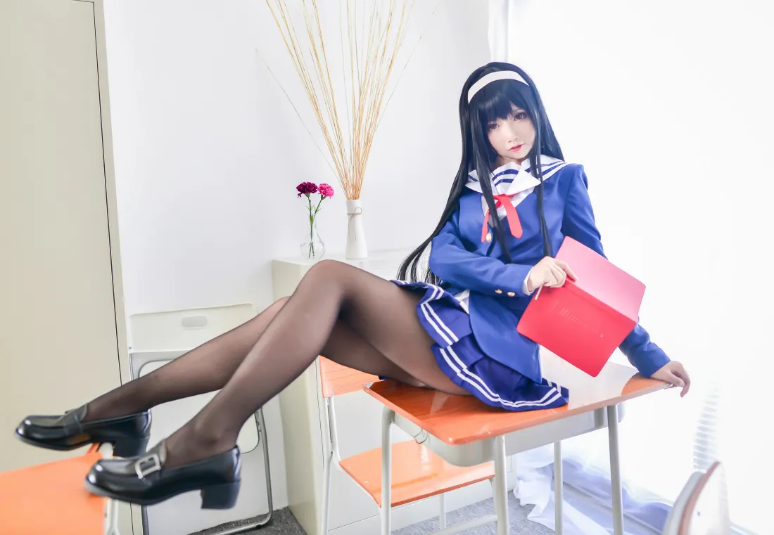 6k霞之丘诗羽壁纸｜jk制服教室背景图片 - 面饼仙儿cosplay「哲风壁纸」