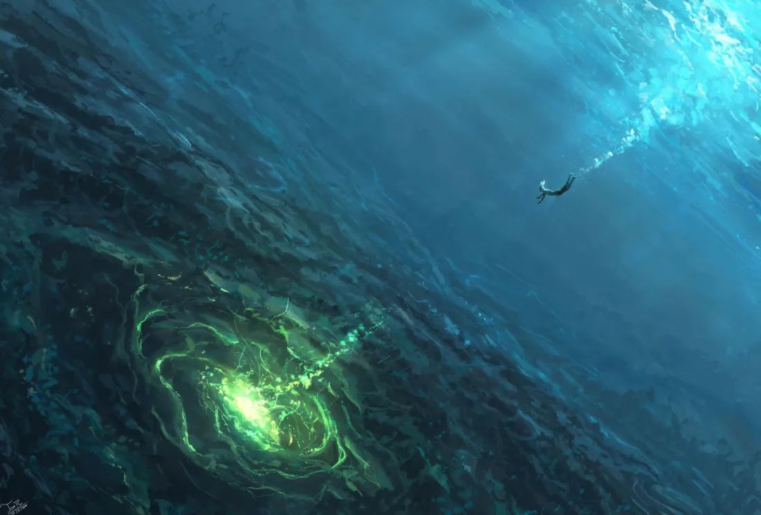 6k星空壁纸｜宇宙深空背景图片 - 荧光鲸鱼创意场景「哲风壁纸」