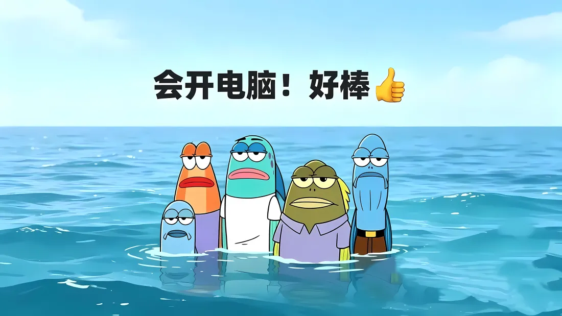 2k海绵宝宝鱼群壁纸｜海洋搞怪背景图片 - 会开电脑趣味梗「哲风壁纸」
