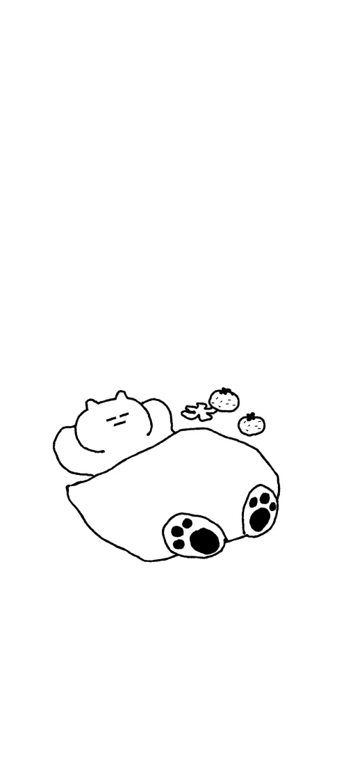 小熊手机壁纸｜可爱简笔画背景图片 - 简约治愈手绘「哲风壁纸」