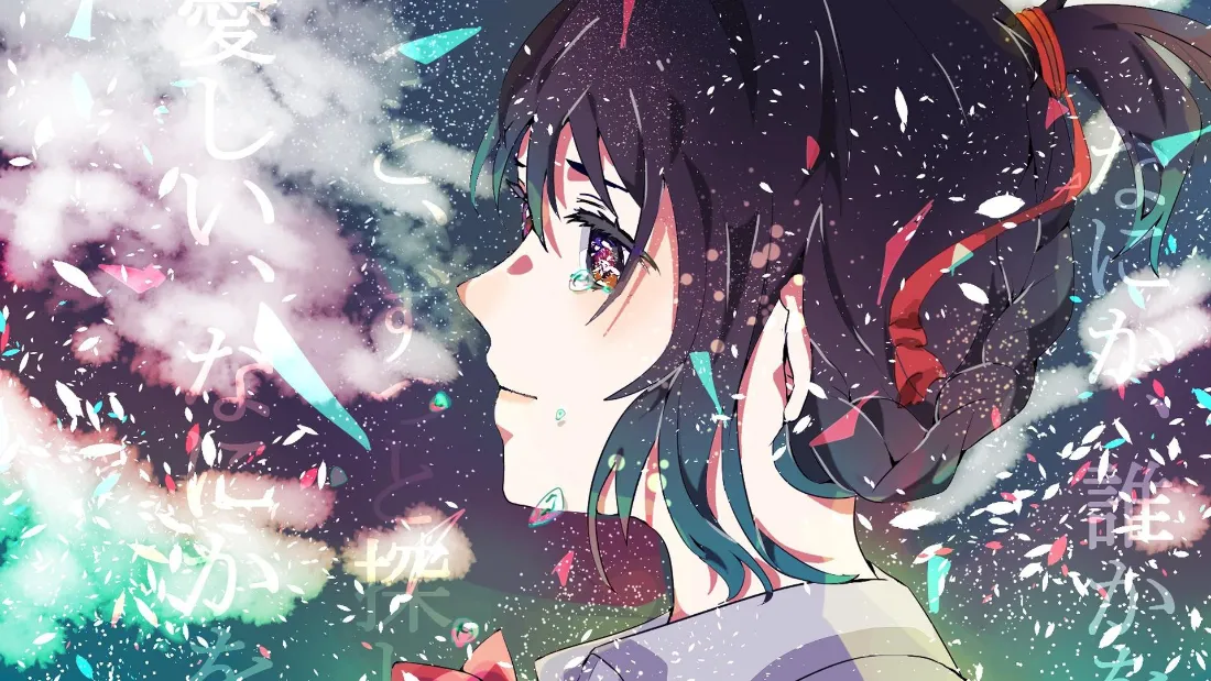 2k宫水三叶壁纸｜动漫少女背景图片 - 云朵碎片插画「哲风壁纸」