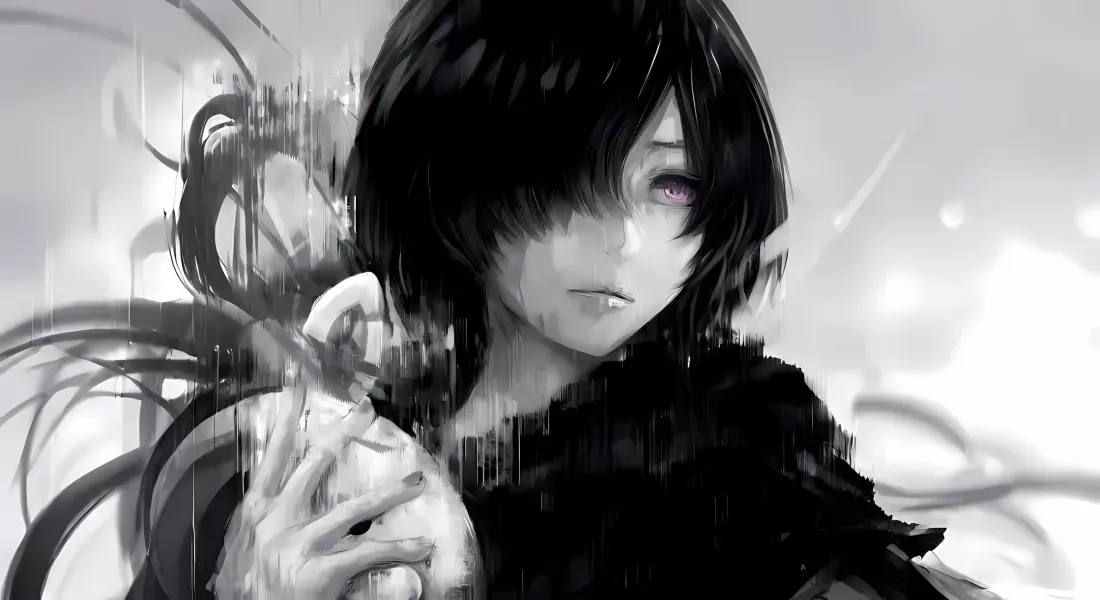 2k抑郁风少女壁纸｜雨夜厚涂背景图片 - 清冷破碎氛围感「哲风壁纸」