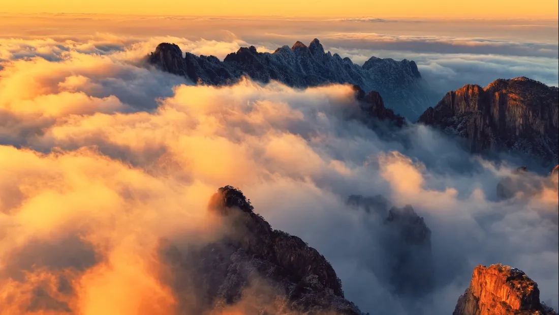 3k高山云海日出壁纸｜壮美山川背景图片 - 自然盛景「哲风壁纸」
