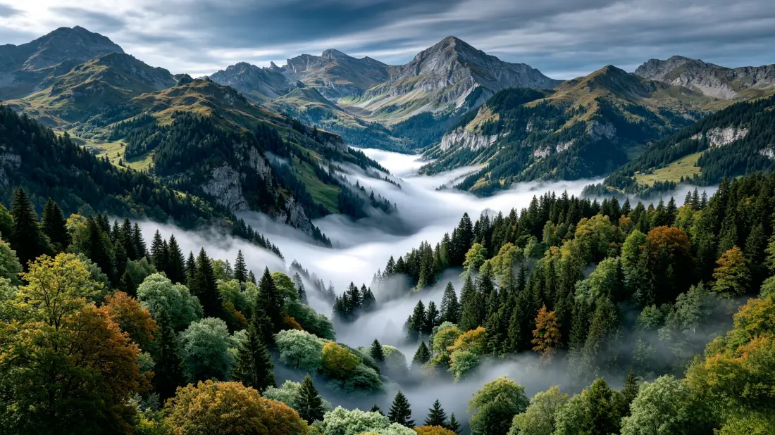 3k高山云海壁纸｜森林山谷背景图片 - 治愈自然风光「哲风壁纸」