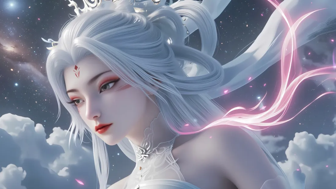 6k诛仙小白壁纸｜星空云海背景图片 - 古风3D美人「哲风壁纸」