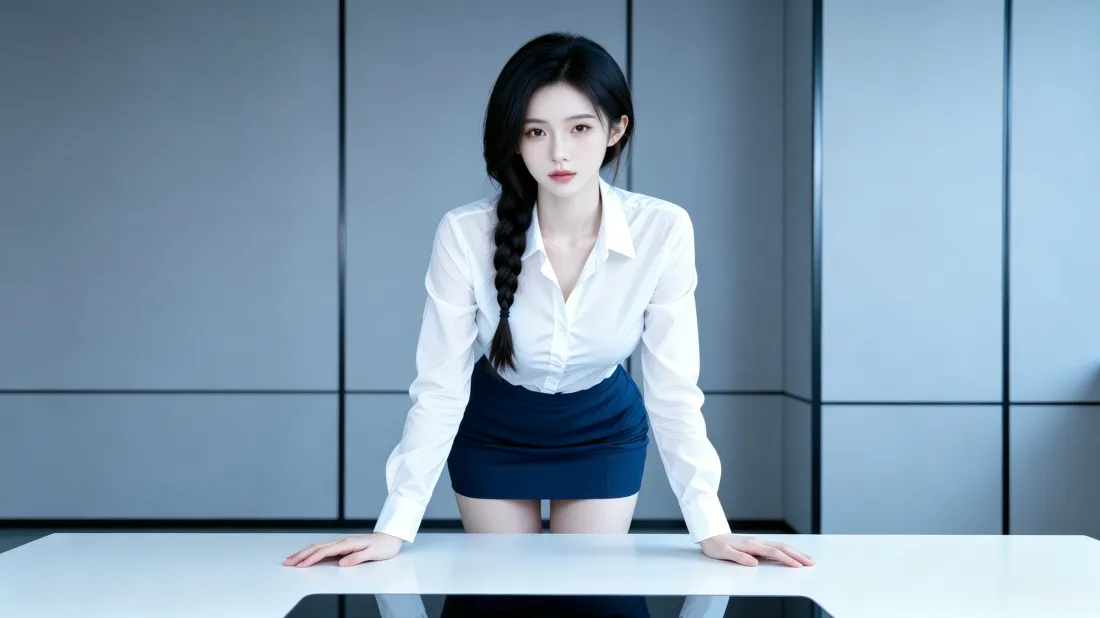 3k麻花辫职场美女壁纸｜简约办公背景图片 - 气质穿搭「哲风壁纸」