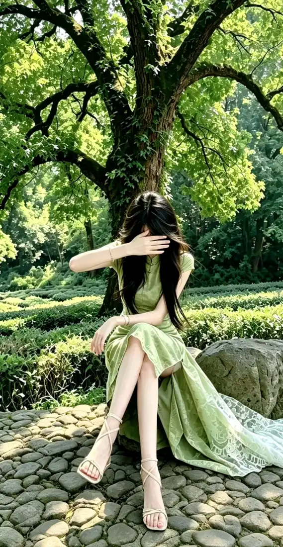 绿野仙踪手机壁纸｜林间少女背景图片 - 清新治愈森系「哲风壁纸」