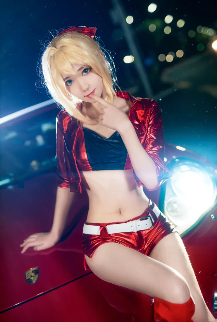 尼禄手机壁纸｜南桃Momoko赛车娘cos背景图片 - Fate「哲风壁纸」