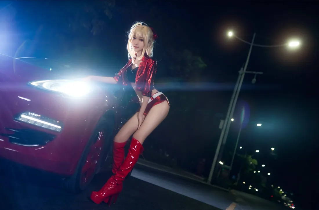 4k尼禄赛车娘壁纸｜南桃Momoko cosplay背景图片 - Fate系列「哲风壁纸」