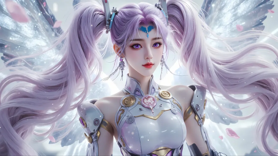6k艾辰壁纸｜吞噬星空科幻背景图片 - 双马尾战斗少女「哲风壁纸」