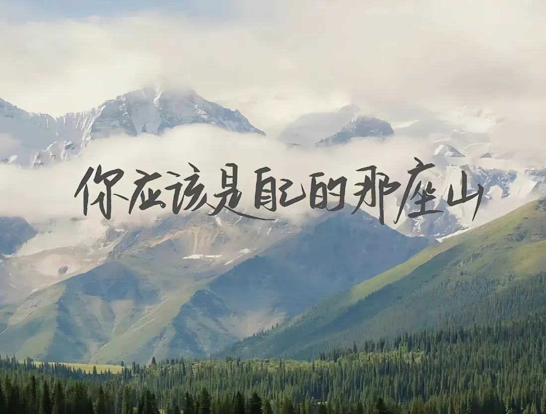 3k高山森林壁纸｜励志文字背景图片 - 治愈自然风光「哲风壁纸」