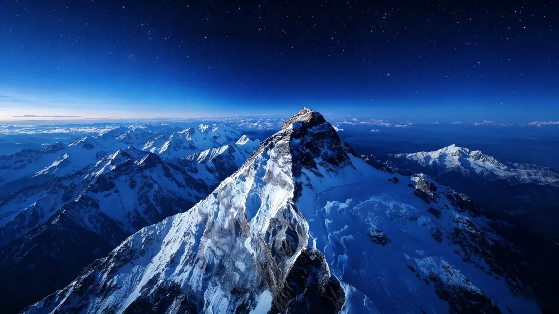 3k雪山壁纸｜高空连绵雪峰背景图片 - 浩瀚星空「哲风壁纸」