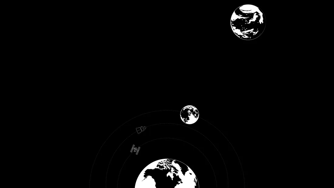 4k黑白星球壁纸｜几何宇宙太空背景图片 - 极简抽象艺术「哲风壁纸」