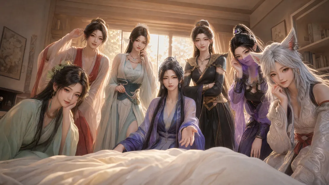 4k凡人修仙传壁纸｜古风女性群像背景图片 - 修仙角色「哲风壁纸」