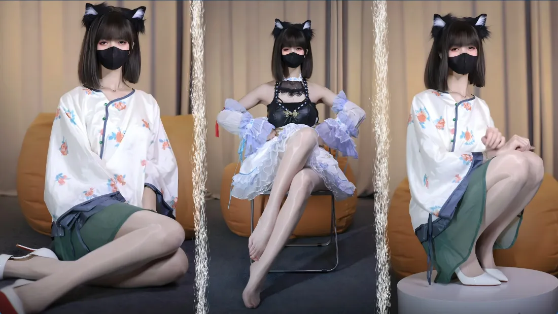 2k动漫cos美女壁纸｜猫耳穿搭居家背景图片 - 二次元少女「哲风壁纸」