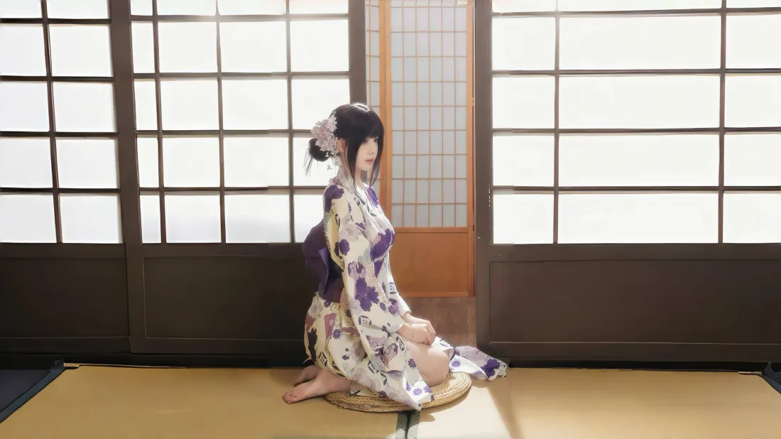 3k动漫cos美女壁纸｜日式榻榻米背景图片 - 和风和服穿搭「哲风壁纸」