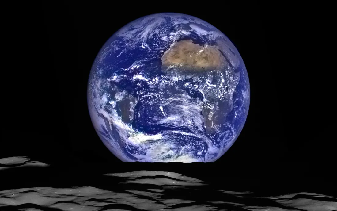 6k地球壁纸｜宇宙星空背景图片 - 月球地表太空场景「哲风壁纸」