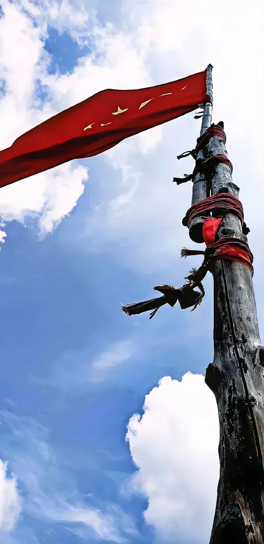 五星红旗手机壁纸｜蓝天白云背景图片 - 爱国主题「哲风壁纸」