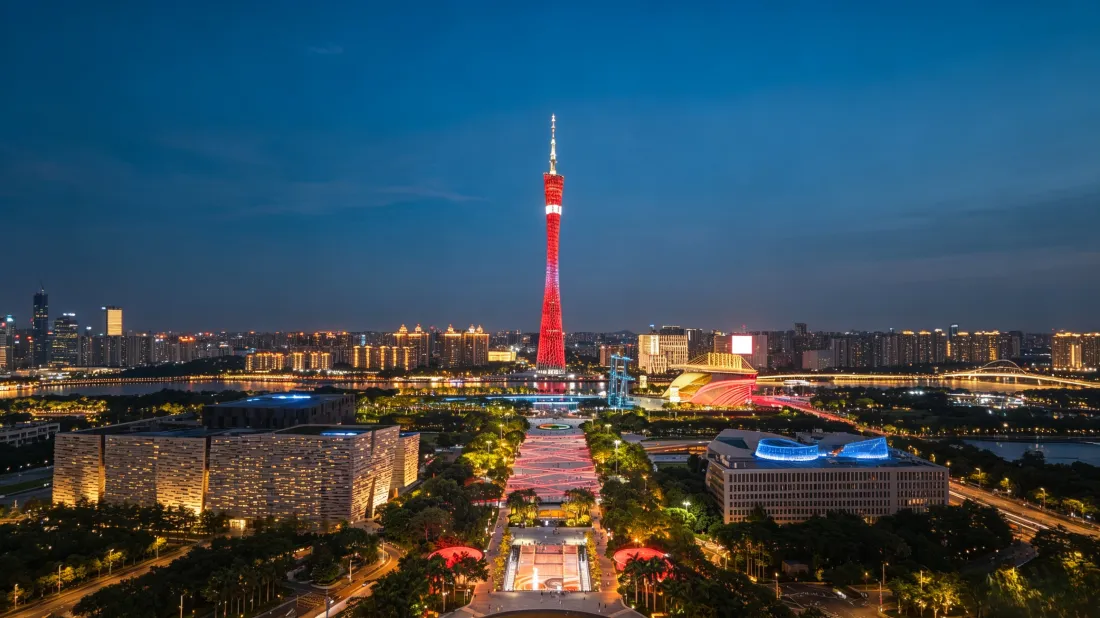 3k广州塔壁纸｜广州城市夜景风光背景图片 - 地标建筑「哲风壁纸」