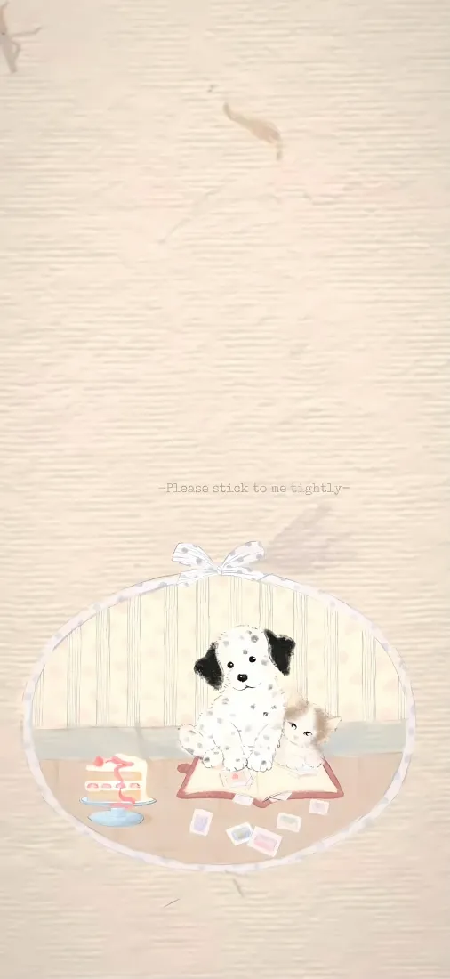 卡通斑点狗手机壁纸｜可爱简约背景图片 - 萌系手绘插画「哲风壁纸」