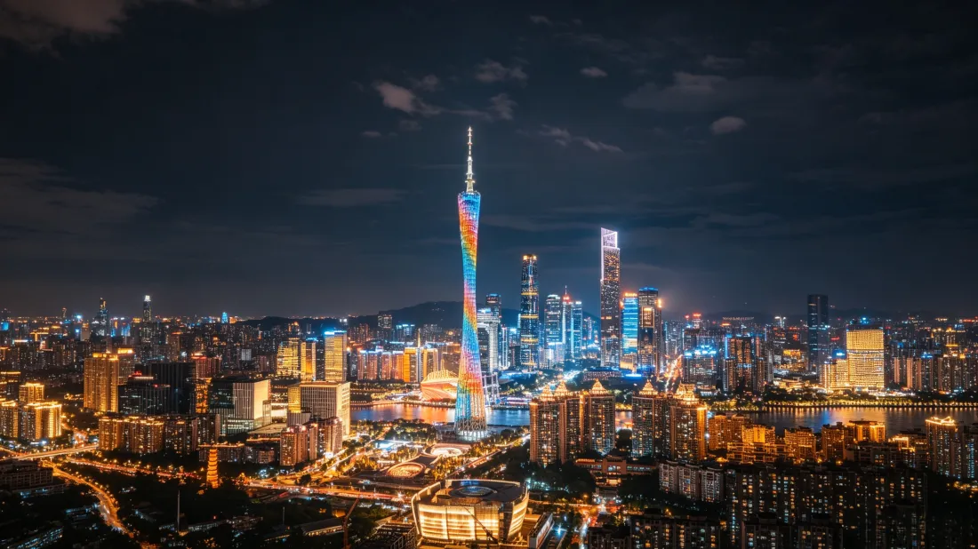 3k广州塔壁纸｜广州城市夜景背景图片 - 繁华都市风光「哲风壁纸」