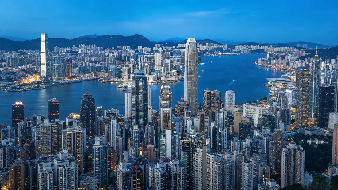 3k香港维多利亚港壁纸｜城市天际线背景图片 - 海湾都市风光「哲风壁纸」