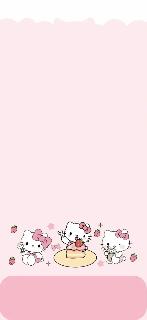 Hello Kitty手机壁纸｜粉色软萌背景图片 - 可爱治愈卡通「哲风壁纸」