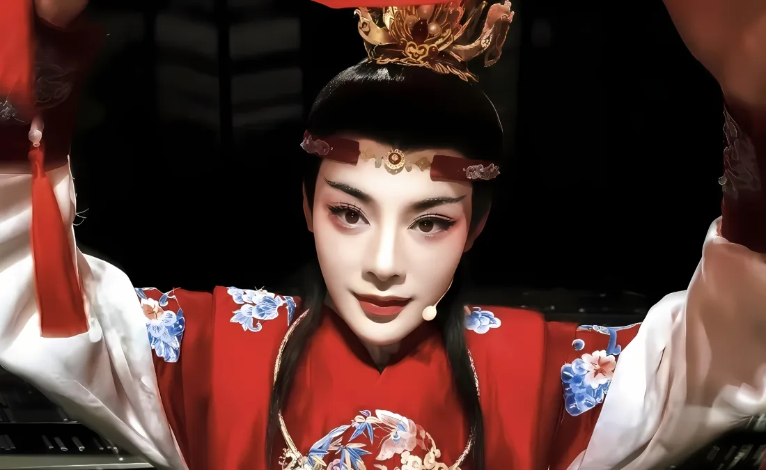 2k陈丽君贾宝玉壁纸｜越剧古风背景图片 - 红衣戏服「哲风壁纸」