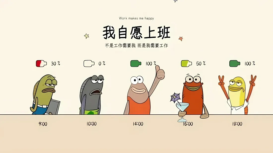 2k比奇堡路人鱼壁纸｜打工人搞怪背景图片 - 我自愿上班「哲风壁纸」