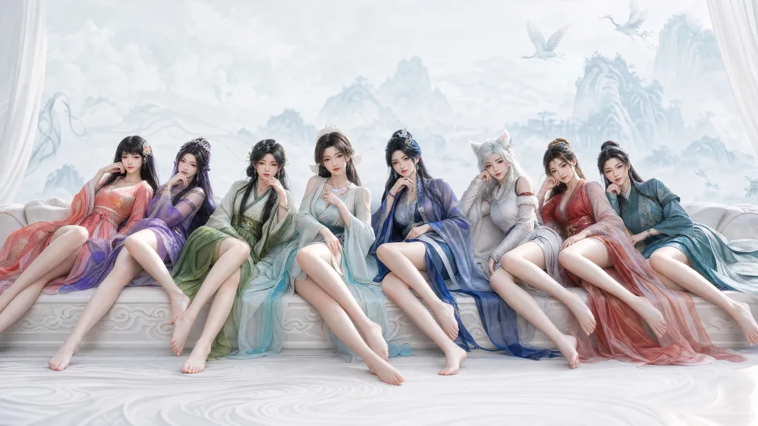 4k凡人修仙传壁纸｜仙侠女角色背景图片 - 美腿群像「哲风壁纸」